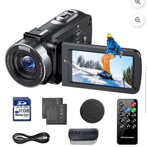 HD Camcorder with Remote Control - Black